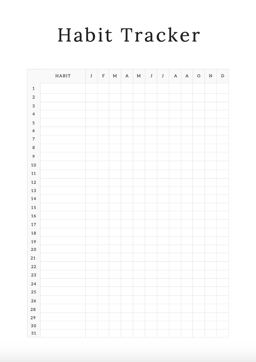 Habit tracker