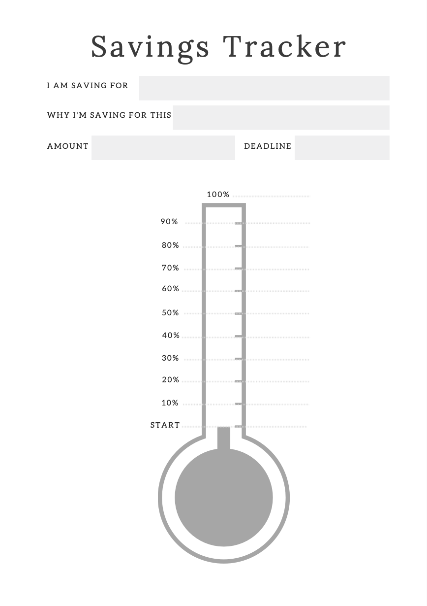 Savings tracker